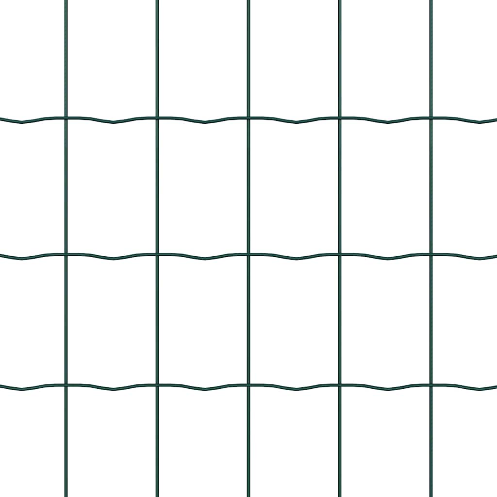 Zaun mit Pfosten Grün 1.2 x 10 m Stahl