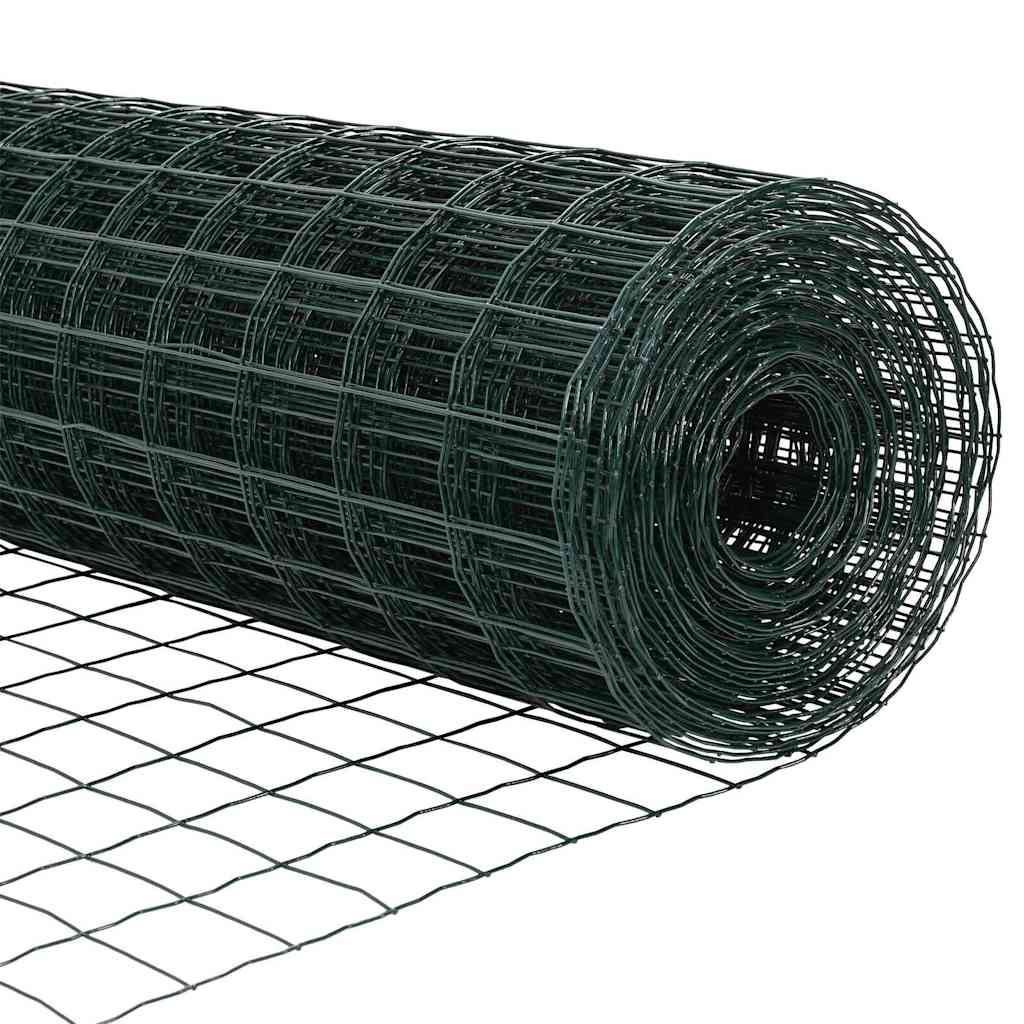 Zaun mit Pfosten Grün 1.2 x 10 m Stahl