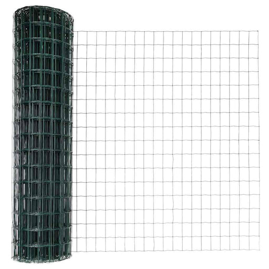 Zaun mit Pfosten Grün 1.4 x 10 m Stahl