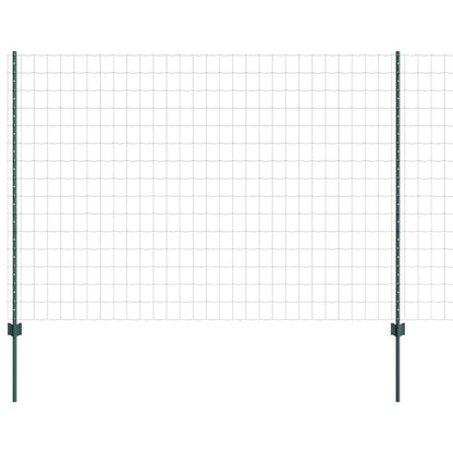 Zaun mit Pfosten Grün 1.5 x 10 m Stahl