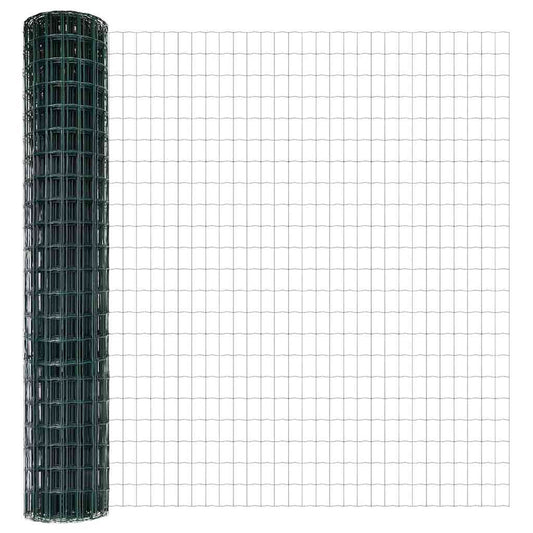Zaun mit Pfosten Grün 1.5 x 10 m Stahl