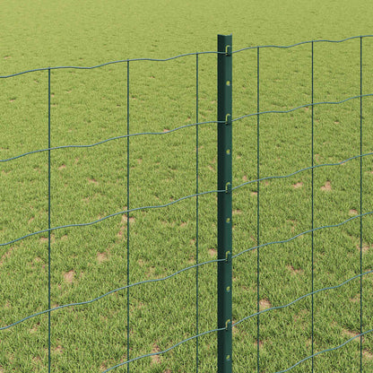 Zaun mit Pfosten Grün 1,4 x 10 m Stahl