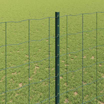 Zaun mit Pfosten Grün 1,5 x 10 m Stahl