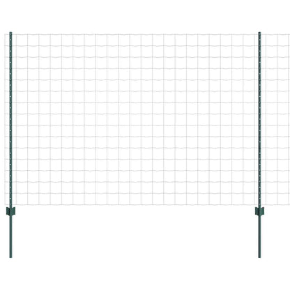 Zaun mit Pfosten Grün 1.5 x 10 m Stahl