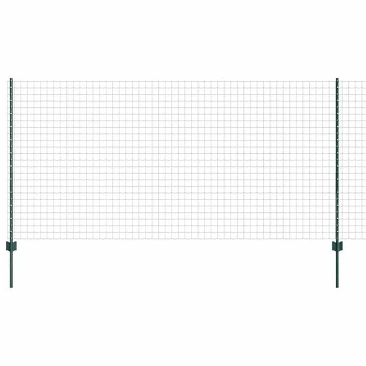 Zaun mit Pfosten Grün 1.2 x 25 m Stahl