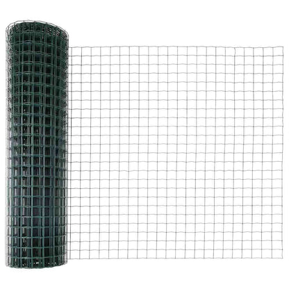 Zaun mit Pfosten Grün 1.2 x 25 m Stahl