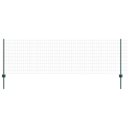 Zaun mit Pfosten Grün 0.8 x 25 m Stahl