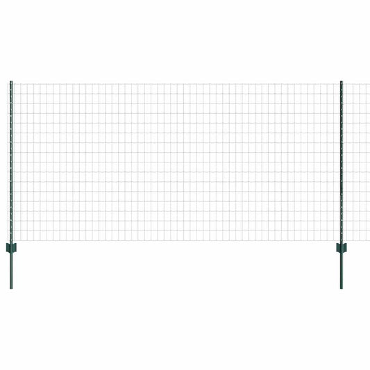 Zaun mit Pfosten Grün 1.2 x 25 m Stahl