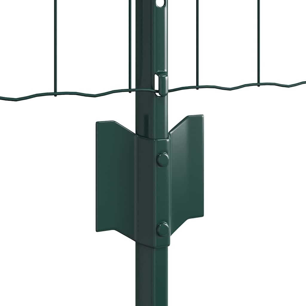 Zaun mit Pfosten Grün 0,4 x 25 m Stahl