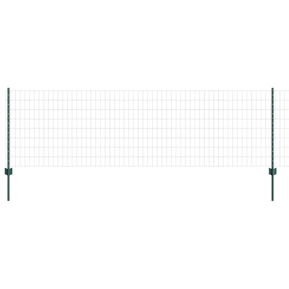 Zaun mit Pfosten Grün 0.8 x 25 m Stahl