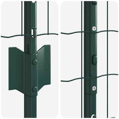 Zaun mit Pfosten Grün 1.2 x 25 m Stahl