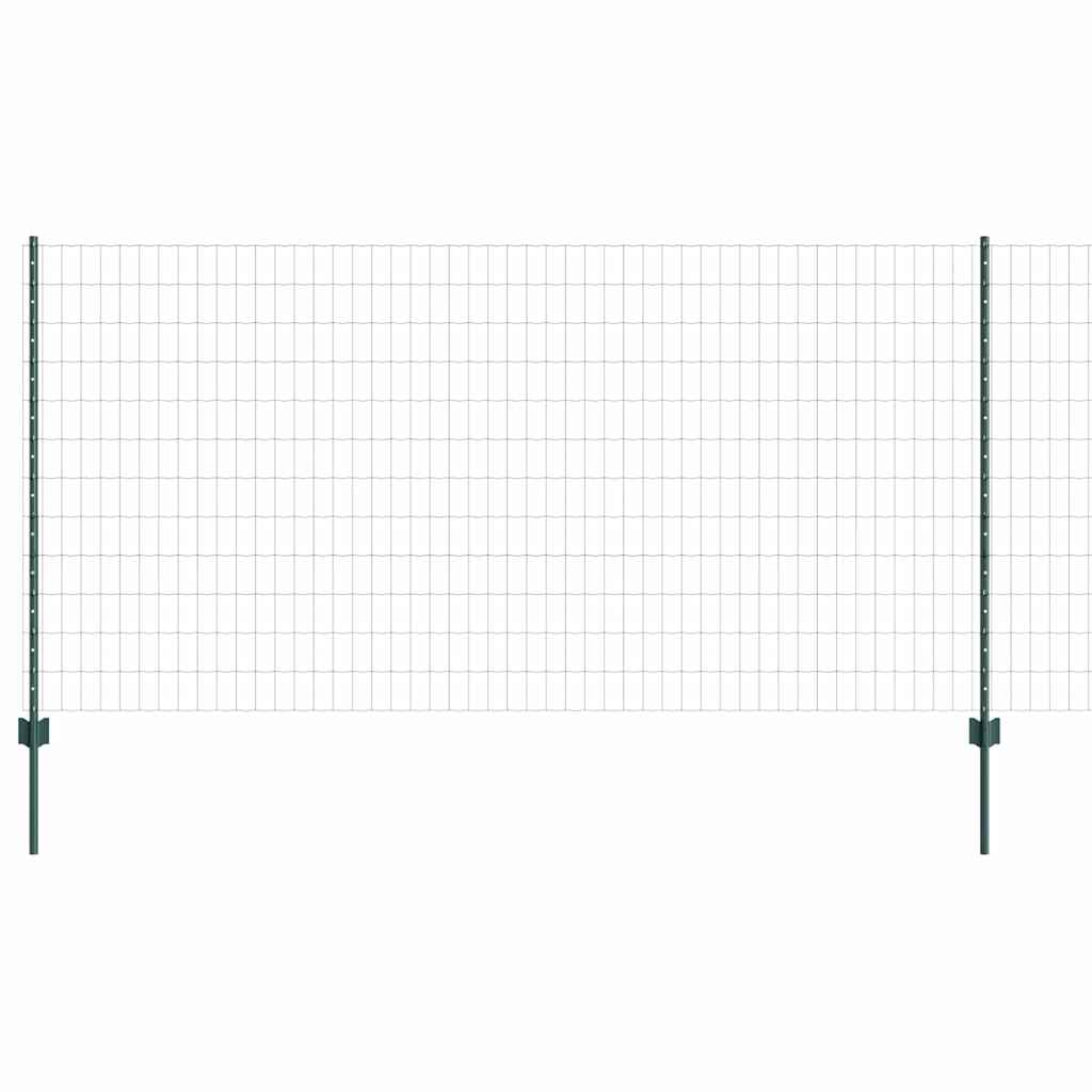 Zaun mit Pfosten Grün 1.2 x 25 m Stahl