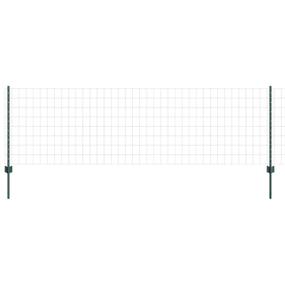 Zaun mit Pfosten Grün 0.8 x 25 m Stahl