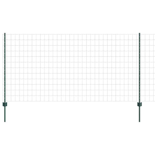 Zaun mit Pfosten Grün 1.2 x 25 m Stahl