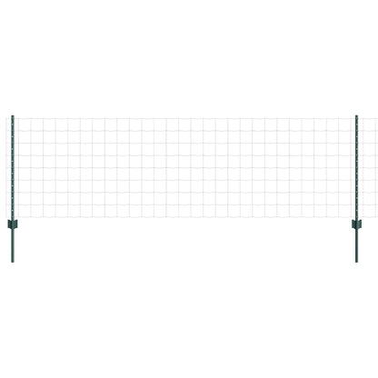 Zaun mit Pfosten Grün 0.8 x 25 m Stahl