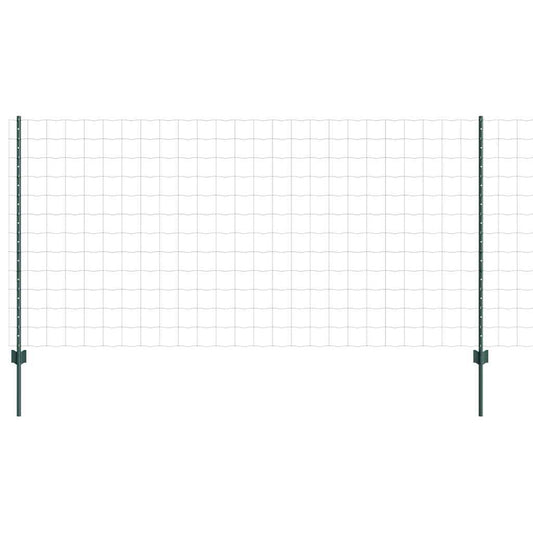 Zaun mit Pfosten Grün 1.2 x 25 m Stahl