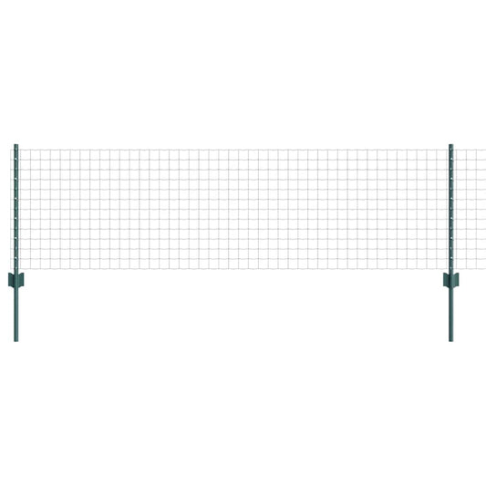 Zaun mit Pfosten Grün 0.6 x 50 m Stahl
