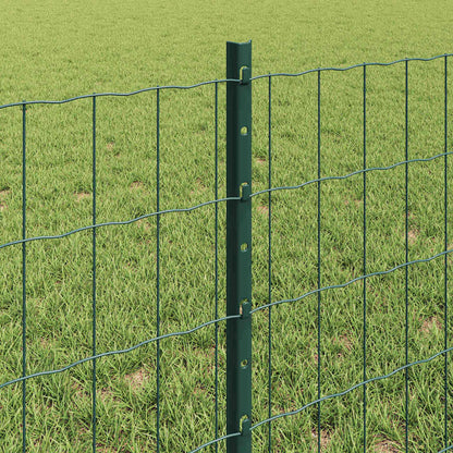 Zaun mit Pfosten Grün 0,6 x 50 m Stahl