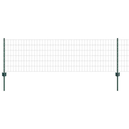 Zaun mit Pfosten Grün 0.6 x 50 m Stahl