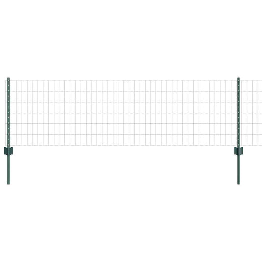 Zaun mit Pfosten Grün 0.6 x 50 m Stahl