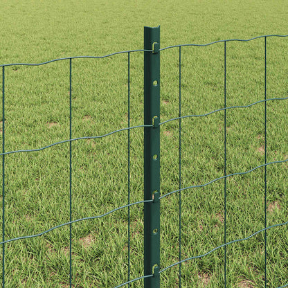 Zaun mit Pfosten Grün 0,6 x 50 m Stahl