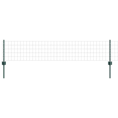 Zaun mit Pfosten Grün 0,4 x 10 m Stahl