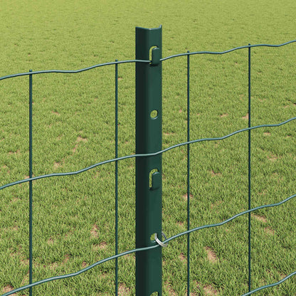 Zaun mit Pfosten Grün 1,2 x 10 m Stahl