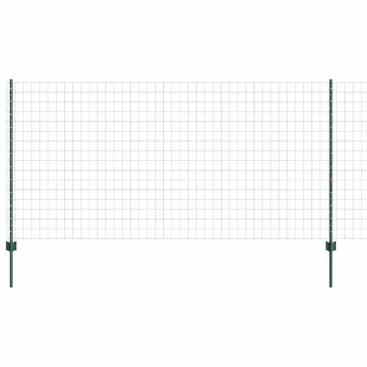 Zaun mit Pfosten Grün 1.2 x 10 m Stahl