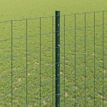 Zaun mit Pfosten Grün 1,4 x 10 m Stahl