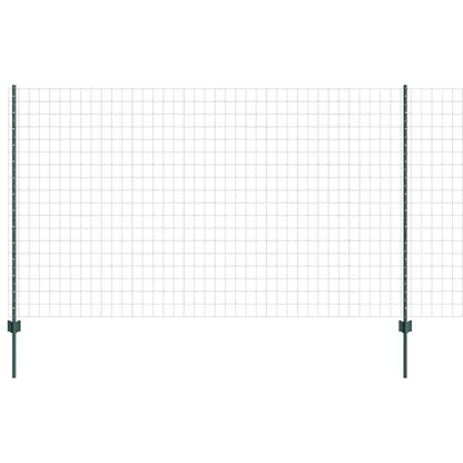 Zaun mit Pfosten Grün 1.4 x 10 m Stahl