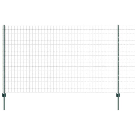 Zaun mit Pfosten Grün 1.4 x 10 m Stahl