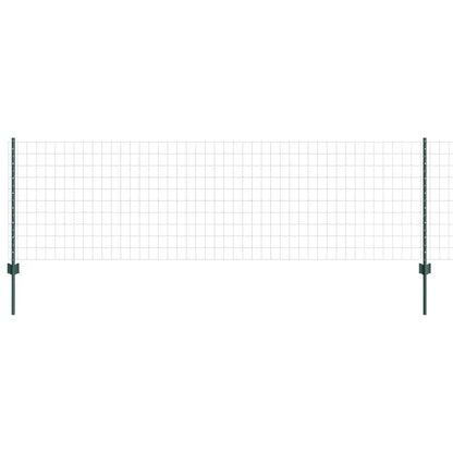 Zaun mit Pfosten Grün 0.8 x 25 m Stahl
