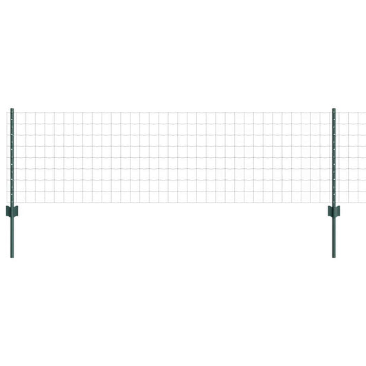 Zaun mit Pfosten Grün 0.6 x 50 m Stahl