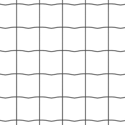 Zaun mit Pfosten Grau 1.4 x 10 m Stahl