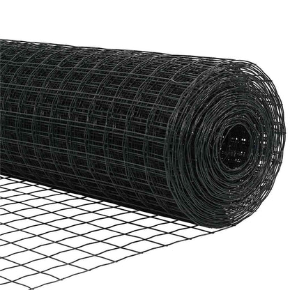 Zaun mit Pfosten Grau 1.4 x 10 m Stahl