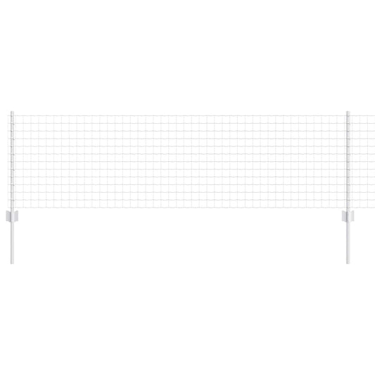 Zaun und Pfosten Silber 0,6 x 10 m Stahl
