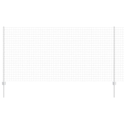 Zaun mit Pfosten Silber 1.2 x 10 m Stahl
