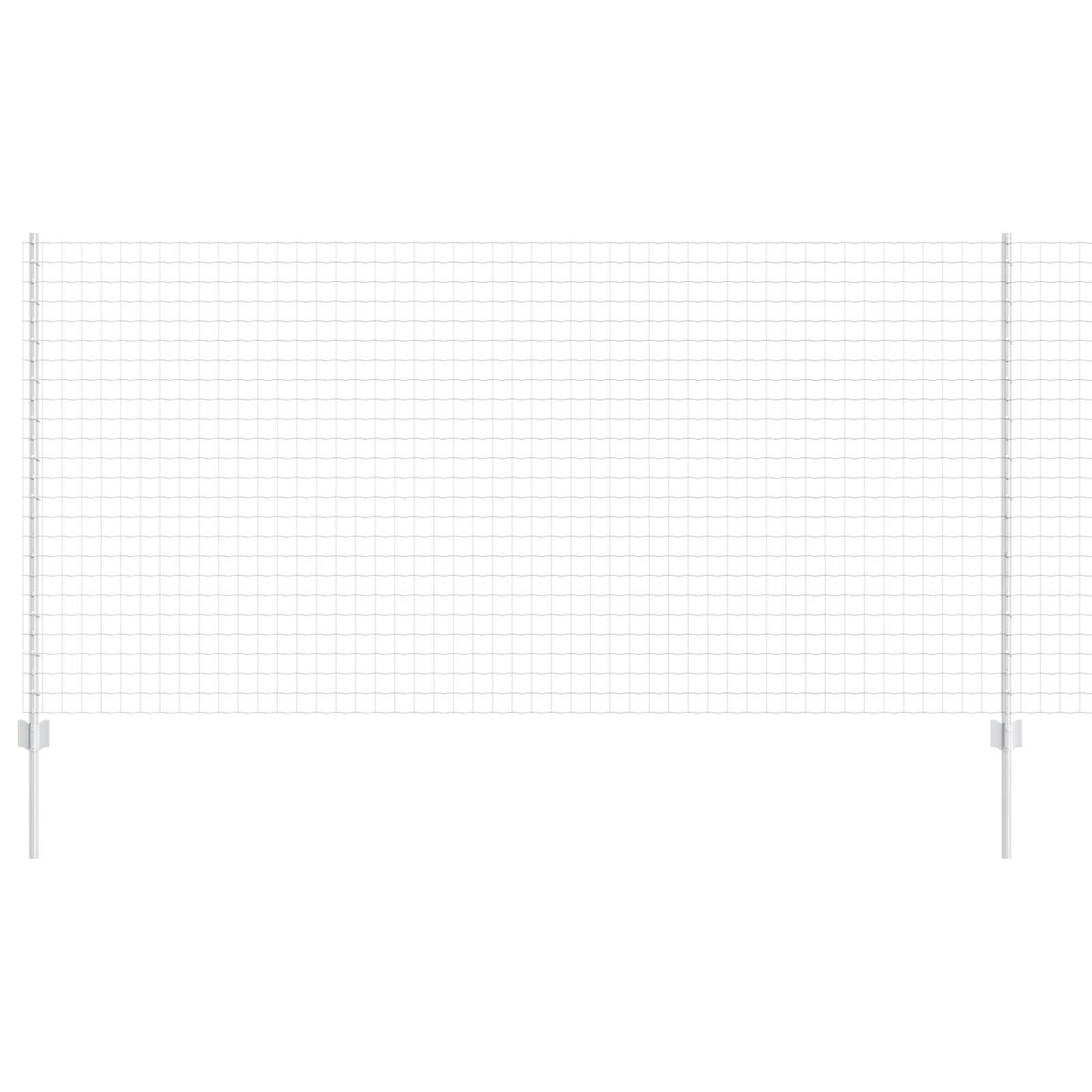 Zaun und Pfosten Silber 1,2 x 10 m Stahl