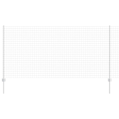 Zaun und Pfosten Silber 1,2 x 10 m Stahl