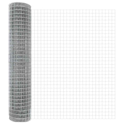 Zaun mit Pfosten Silber 1.6 x 10 m Stahl