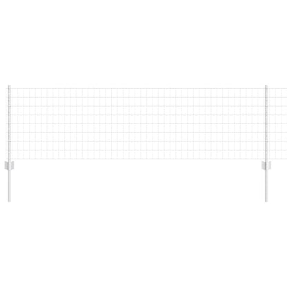 Zaun mit Pfosten Silber 0,6 x 10 m Stahl