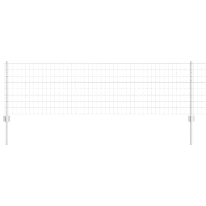 Zaun und Pfosten Silber 0,6 x 10 m Stahl