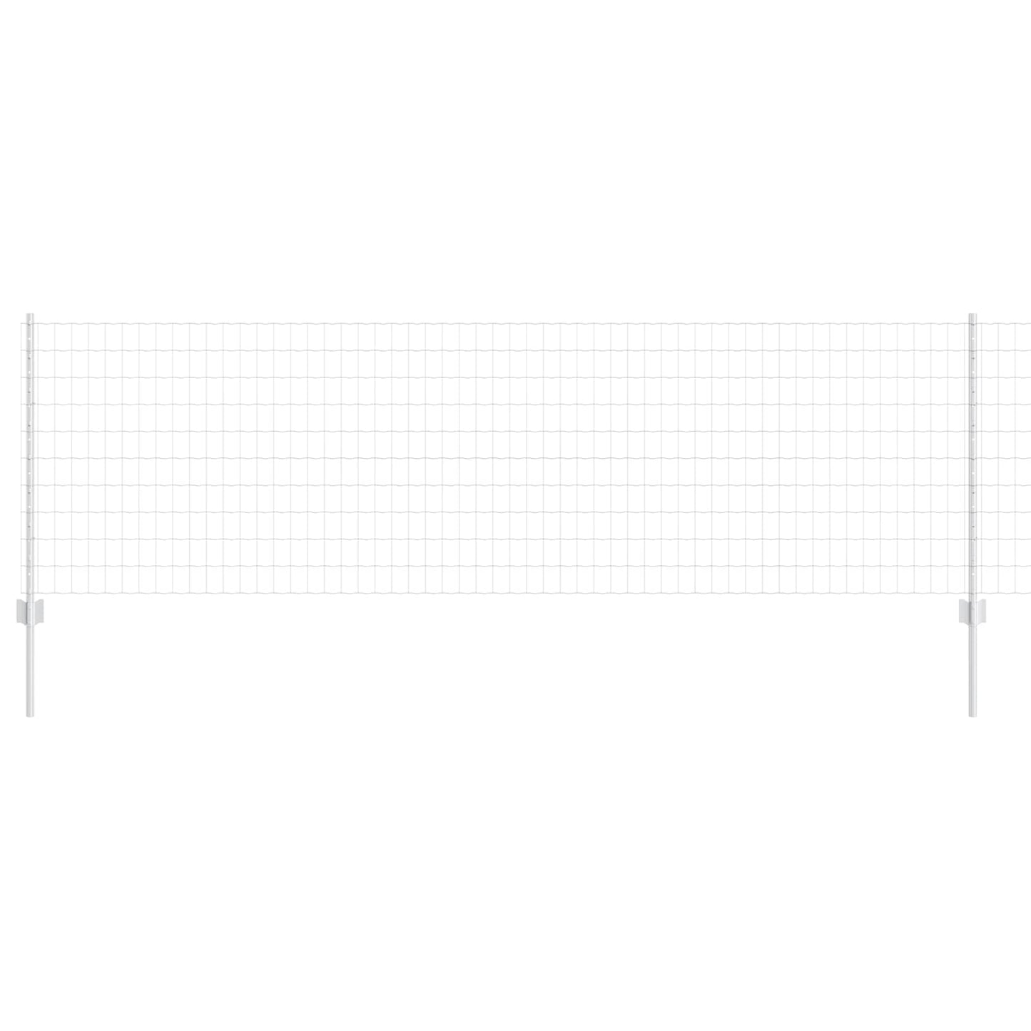 Zaun und Pfosten Silber 0,8 x 10 m Stahl