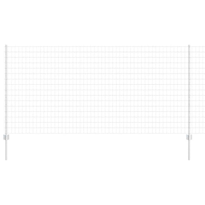 Zaun mit Pfosten Silber 1.2 x 10 m Stahl