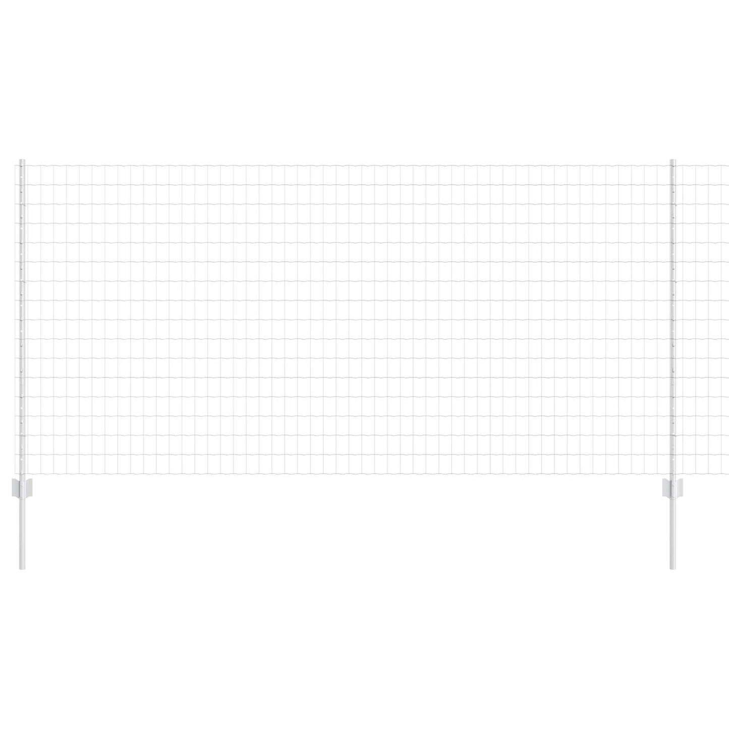 Zaun und Pfosten Silber 1,2 x 10 m Stahl