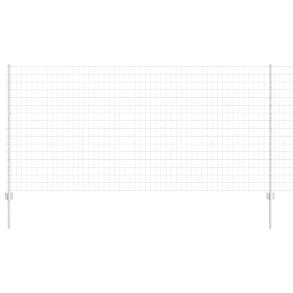 Zaun und Pfosten Silber 1,2 x 10 m Stahl