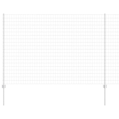 Zaun mit Pfosten Silber 1.5 x 10 m Stahl