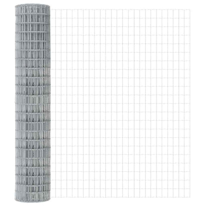 Zaun mit Pfosten Silber 1.5 x 10 m Stahl