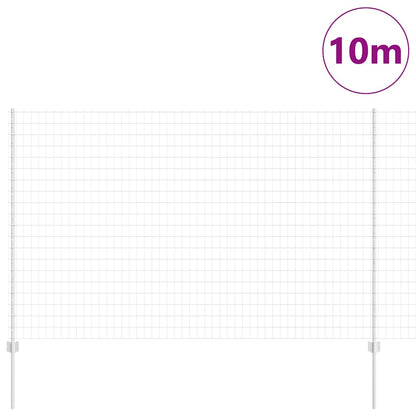Zaun mit Pfosten Silber 1.5 x 10 m Stahl