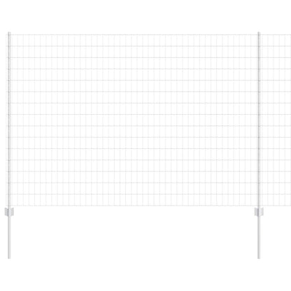 Zaun und Pfosten Silber 1,5 x 10 m Stahl